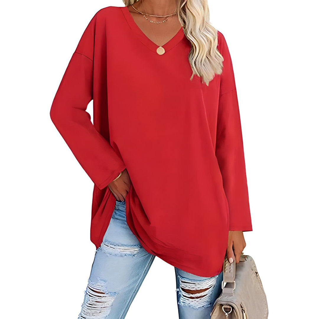 Alicia - Relaxed V-Neck Sweater