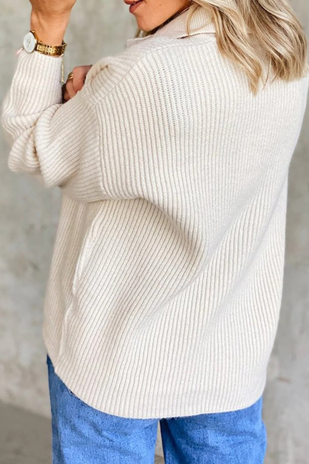 Briana - Button Long Sleeve Sweater
